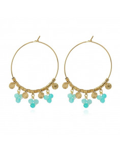 Aros abalorios turquesa