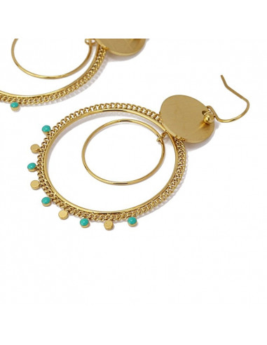 Pendientes esmalte turquesa