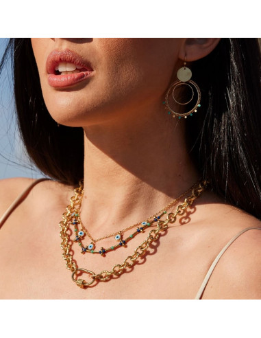 Pendientes esmalte turquesa