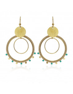 Pendientes esmalte turquesa