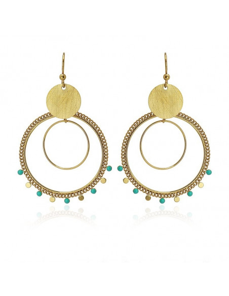 Pendientes esmalte turquesa