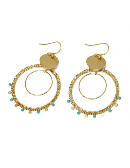 Pendientes esmalte turquesa