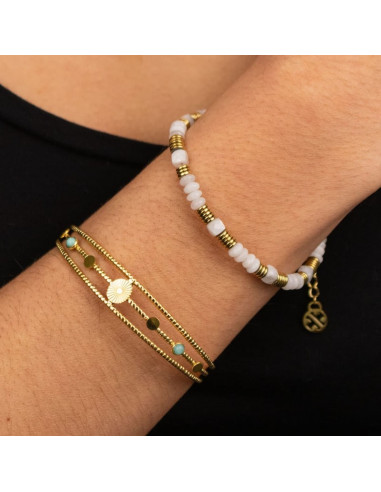 Brazalete abierto con detalles de...