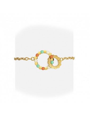 Pulsera eslabones detalle de círculos