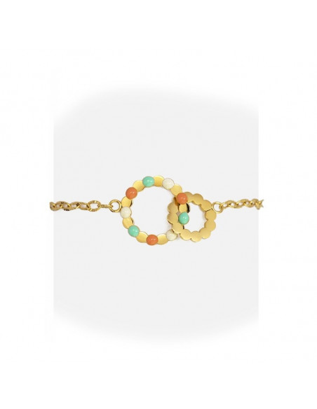 Pulsera eslabones detalle de círculos