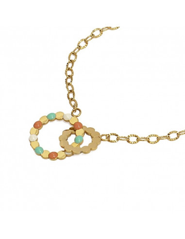 Pulsera eslabones detalle de círculos