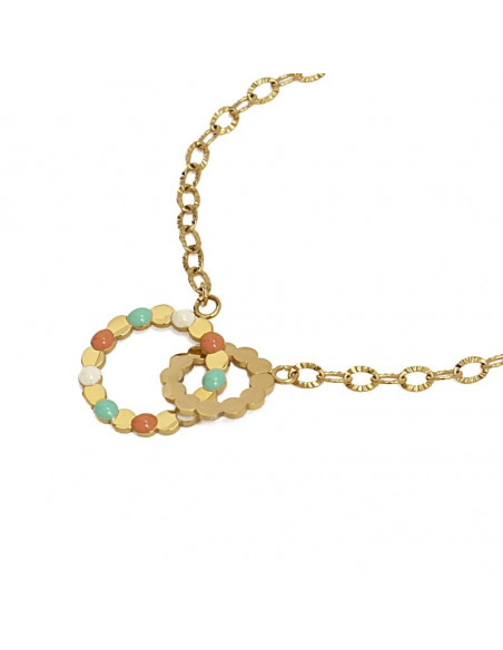 Pulsera eslabones detalle de círculos