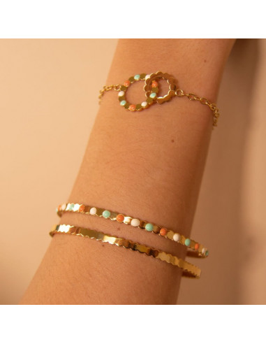 Pulsera eslabones detalle de círculos