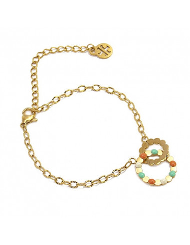 Pulsera eslabones detalle de círculos