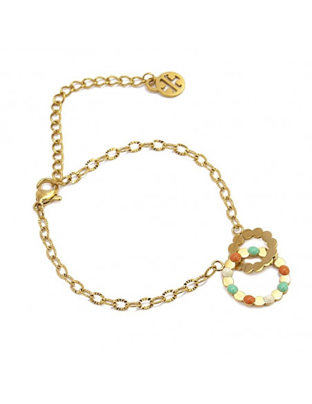 Pulsera eslabones detalle de círculos