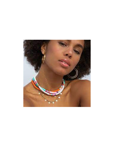 Collar multibolas amarillo