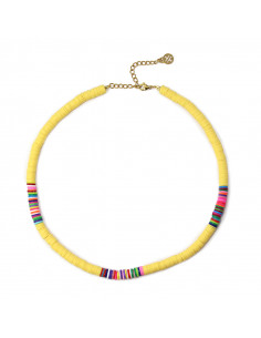 Collar multibolas amarillo