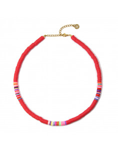 Collar multibolas Coral