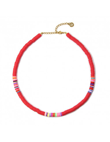 Collar multibolas Coral
