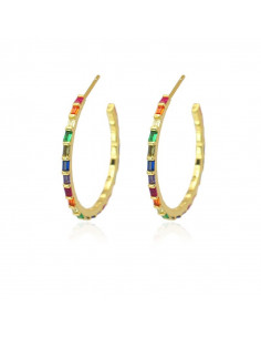 Aros plata con circonitas...