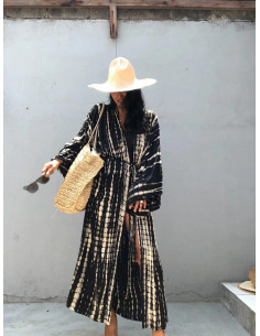 Kimono Tie-Dye Negro + bolsa 2