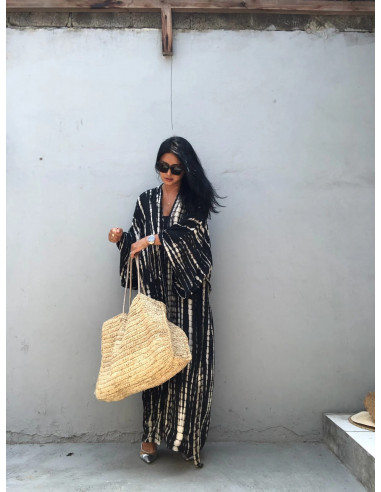 Kimono Tie-Dye Negro + bolsa