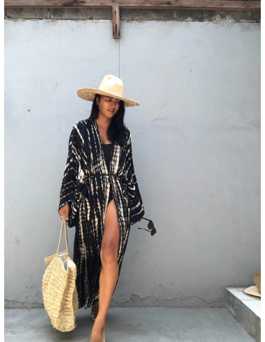 Kimono Tie-Dye Negro + bolsa