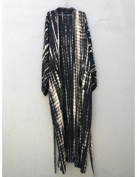 Kimono Tie-Dye Negro + bolsa