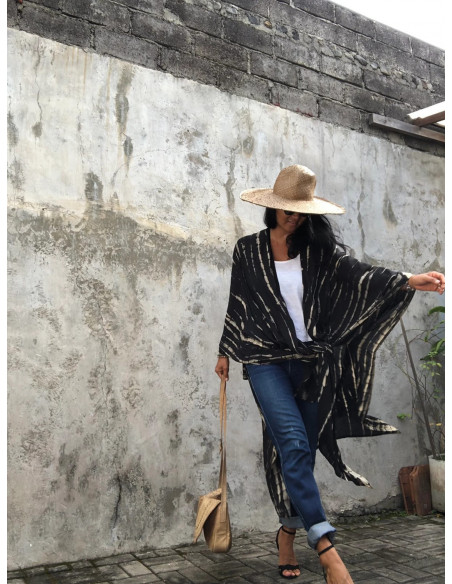 Kimono Tie-Dye negro
