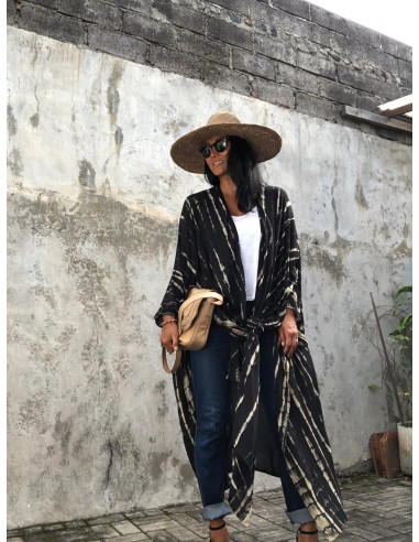 Kimono Tie-Dye negro