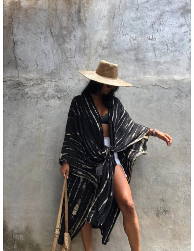 Kimono Tie-Dye negro