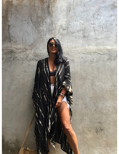Kimono Tie-Dye negro
