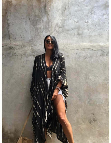 Kimono Tie-Dye negro