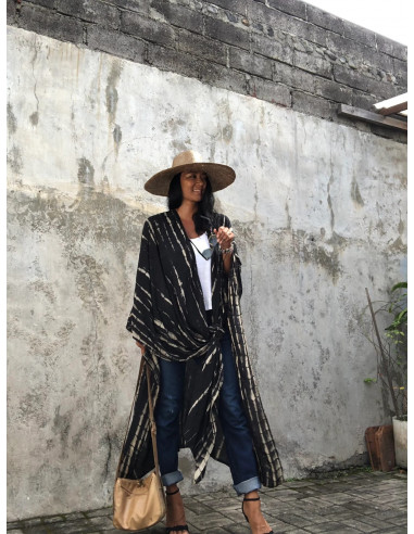 Kimono Tie-Dye negro