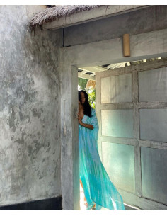 Kaftan Tie-Dye turquesa +...