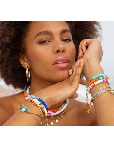 Pulsera roja multibolas