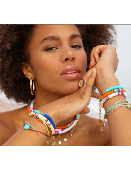 Pulsera roja multibolas