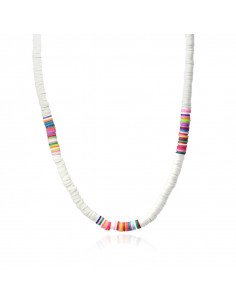 Collar multibolas blanco