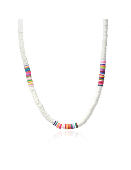 Collar multibolas blanco