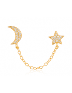 Pendiente doble estrella y...