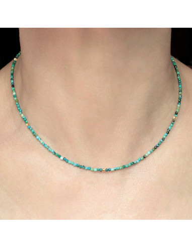 Choker con piedra mineral Amazonita....