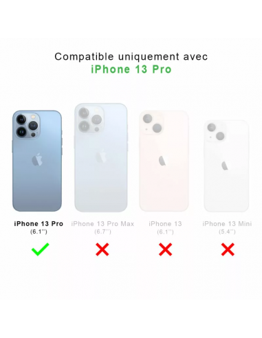 Funda iPhone 13 Pro transparente a...