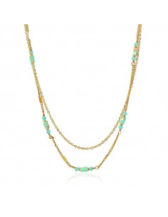 Collar doble con piedras...